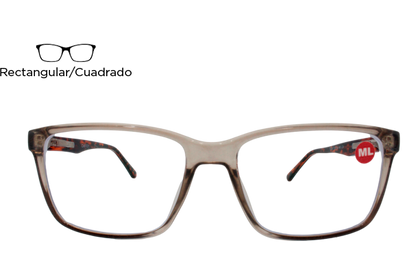 Lente Oftálmico Caffdy Eyewear TC407C4 Café transparente