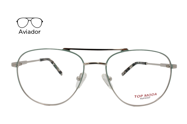 Lente Oftálmico Top Moda Eyewear TM2303M Verde con plata