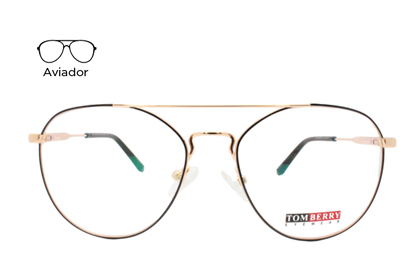 Lente Oftálmico Tom Berry Eyewear 1007MD53 Dorado