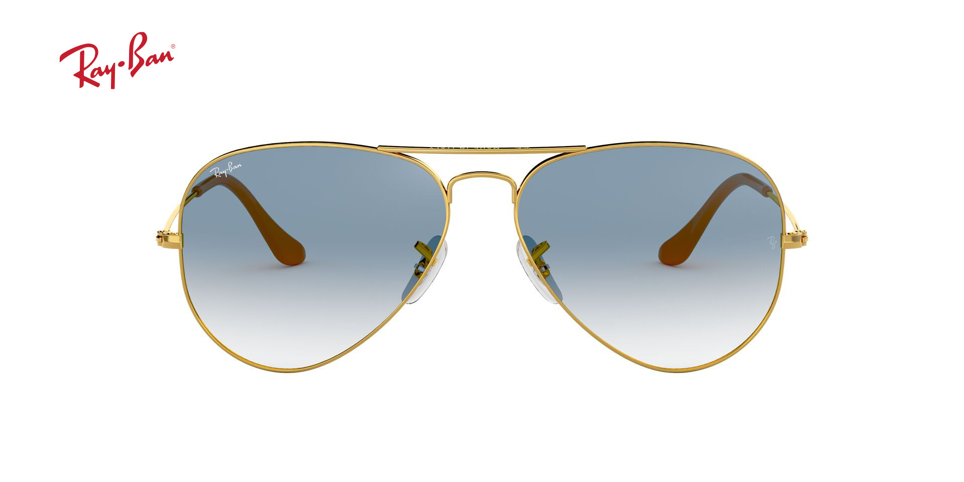 Lente solar Ray-Ban Aviator Gradient RB3025 Azul Claro Degradé