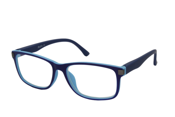 Lente con protección blue cut Defile Eyewear D005C3 Azul mate