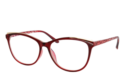 Lente con protección blue cut Defile Eyewear D8327EC3 Rojo