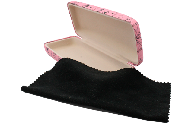 Estuche para lentes color rosa