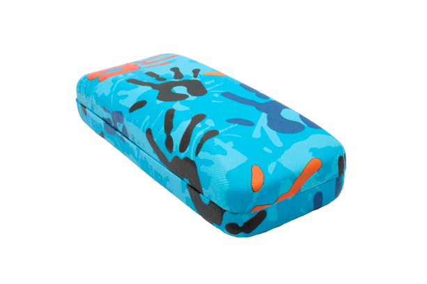 Estuche para lentes color azul