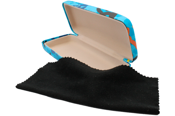 Estuche para lentes color azul