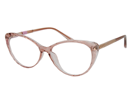 Lente con protección blue cut Marina Eyewear T2015C6 Rosa transparente