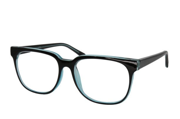 Lente Oftálmico Caffdy Eyewear TC158C3 Negro con azul
